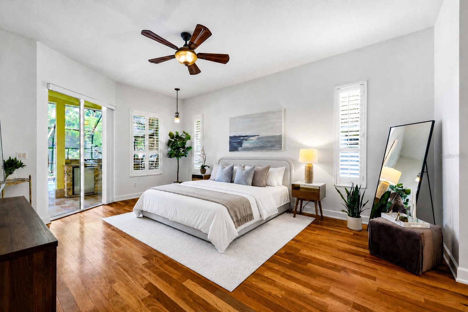 Staged primary bedroom, Tarpon Springs